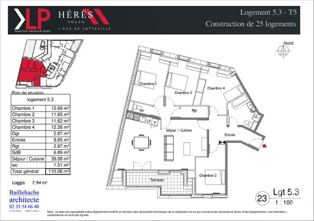 Appartement F5 à vendre - 5 pièces - 110 m2 - ROUEN - 76 - HAUTE-NORMANDIE Appartement F5 à vendre - 5 pièces - 110 m2 - ROUEN - 76 - HAUTE-NORMANDIE