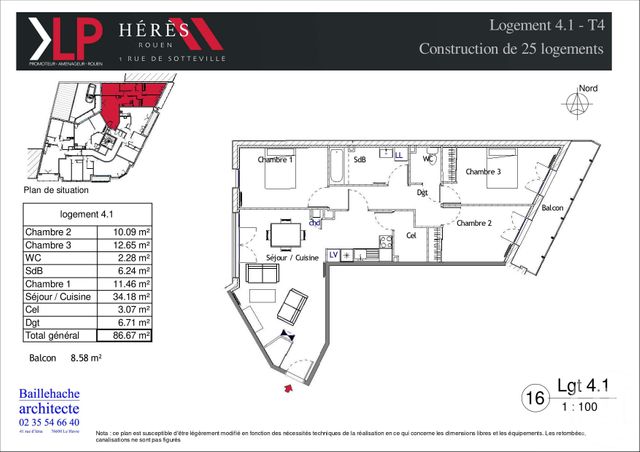 Appartement F4 à vendre - 4 pièces - 86,67 m2 - ROUEN - 76 - HAUTE-NORMANDIE Appartement F4 à vendre - 4 pièces - 86,67 m2 - ROUEN - 76 - HAUTE-NORMANDIE